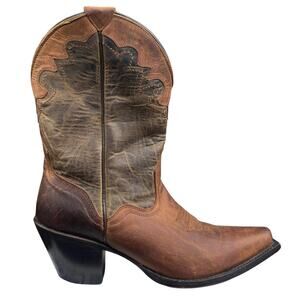 J.B. Dillon Women's Goat Leather Brown Western Cowgirl Boots Size US 7.5